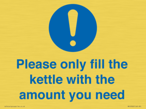 Please only fill the kettle with the amount you need